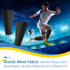 Soccer Shin Guards Sleeves 4 Pairs Flexible Soccer Shin Guard Leg Performance Support Polyester Soccer Shin Guard Sleeve Holder with Pocket for Soccer Sport