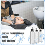 12 Pcs Twist Top Applicator Bottle 8 oz Hair Dye Bottle Hair Squeeze Bottle Applicator Hair Oil Container with Ratio Graduated Scale, Black Open Close Nozzle and 2 Funnels for Shampoo Lotion