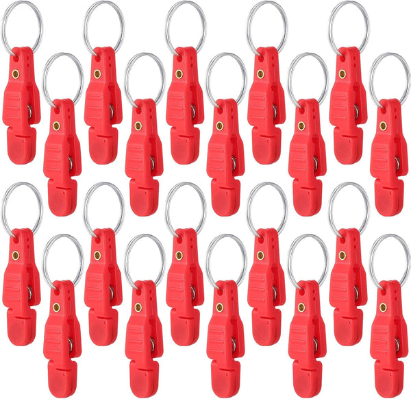 20 Pieces Heavy Tension Snap Release Clips Padded Trolling Clips with Key Ring for Weight Planer Board Offshore Kites Downrigger Fishing