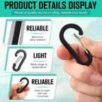 72pcs Carabiner Clips Bulk 2 Inch Small Spring Mini Carabiner Clip Aluminum Lightweight D-Shape Spring for Keychain Climbing Fishing Hiking Outdoor