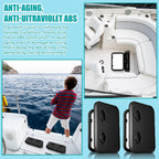 2 Pcs Marine Deck Access Hatch Rectangle Boat Deck Hatch & Lid with 20 Screws Non Slip Surface for Marine Yacht RV Truck Vent Accessories