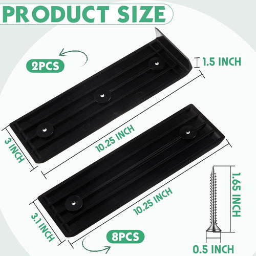 10 Pcs Boat Trailer Bunk Slide Pads and Boat Trailer Glide Bunk Enders