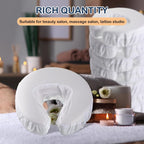 12 Pcs Face Cradle Covers for Massage Head Rest Microfiber Reusable Soft Thicker Massage Table Face Covers Oil Proof Headrest Cradle Sheets for Spa Beauty(White)