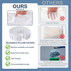 12 Pcs Face Cradle Covers for Massage Head Rest Microfiber Reusable Soft Thicker Massage Table Face Covers Oil Proof Headrest Cradle Sheets for Spa Beauty(White)