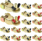 Brass Marine Grade Battery Terminal Top Post, 8 Pairs Battery Terminal Connectors, Battery Terminal Clamps for Boat Car RV, Fit All Standard Top of Post Batteries, 8 Positive + 8 Negative