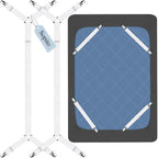 Adjustable Elastic Sheet Straps Fasteners White 4Pcs and 2Pcs