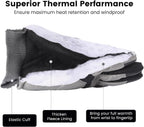 Winter Ski Gloves, Windproof Glove for Men & Women, Touchscreen Snow Gloves for Cold Weather, Thermal Warm Glove