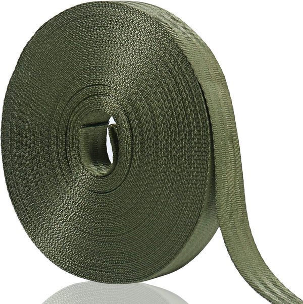 Tree Support Strap, 65 Feet x 1 inch Tree Straps for Staking, Nylon Plant Tie Rope for Support, Straightening (2200 Lbs Strength, Green)