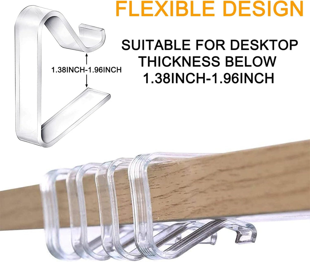 48 Pieces Transparent Clear Tablecloth Clips, Plastic Table Cloth Clips，Windproof Table Cover Holder Clamps，Table Cloth Holder for Christmas Home Wedding Party Indoor Outdoor Camping Picnic (Large)