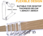 48 Pieces Transparent Clear Tablecloth Clips, Plastic Table Cloth Clips，Windproof Table Cover Holder Clamps，Table Cloth Holder for Christmas Home Wedding Party Indoor Outdoor Camping Picnic (Large)