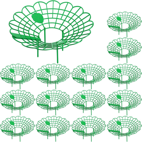 15 Pack Strawberry Plant Stand Supports - Green