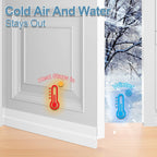39 Inch Door Draft Stopper 2 Pack White & Transparent