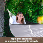 Camping Hammock with Mosquito Netting and Tree Straps - Sturdy Up to 450lbs for Outdoor, Backyard, Backpacking, Hiking