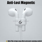 Airpod Strap,Magnetic Anti-Lost Air Pod Neck Strap Lanyard for AirPods 4/3/2/1,AirPod Pro 2/1 Soft Silicone Airpods Accessories Holder Strap for Running,Fitness,Dancing(White/Blue/Black)