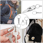 CooBigo 3 Pack Quick Release Detachable Keychain Dual Pull Apart Key Chain Spring Split Snap Separate Double Key Ring Lock Valet Keys Flashlights DIY Crafts Accessories
