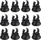 12 Pack Aquarium Suction Cups with Clip Black,for 1" Standard Aquarium Heater, Tubing Hose, Plant Fish Tank