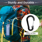 6pcs Aluminum Small Carabiner Clip, 2 Inch Carabiner Keychain Clasp Spring D Ring for Hanging Home KeyRings Hook Paracord Lanyard Keychain Pet Collar Hiking Camping Fishing Accessories (Assorted)