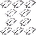 Adjtable Slide Buckle 1 Inch Triglide Slides Metal Webbing Slider For Strap Belt Backpack Handbag DIY (10 Pieces, Silver Color)