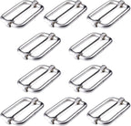 Adjtable Slide Buckle 1 Inch Triglide Slides Metal Webbing Slider For Strap Belt Backpack Handbag DIY (10 Pieces, Silver Color)