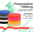 CooBigo Polypropylene Webbing Strap 3/4" Durable Poly Strapping 12 Yards 3/4 inch Wide Webbing Strap for Backbag,Pool Solar Cover,DIY Crafting,Pet Collar,Outdoor Gear