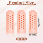 20PCS Gel Finger Cots with Air Holes, Silicone Finger Protectors Fingers Covers for Wounds Breathable Thumb Protector Gloves for Fingers Cracking Trigger Arthritis Pain Relief