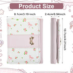 Pink Wallet for Women Floral Coquette Small Bow Wallet Cute Bifold Zipper Purse Aesthetic Credit Card Holder Purse Mini Kawaii Coin Purse with ID Window