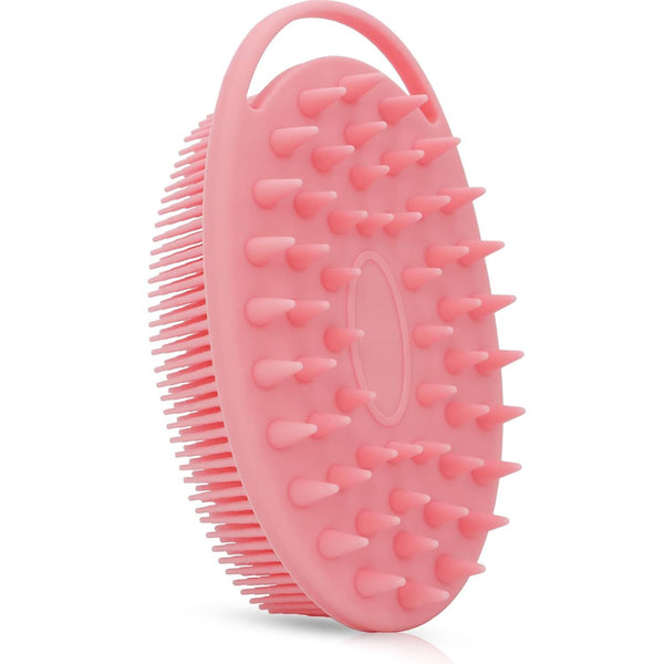 2-in-1 Silicone Body & Scalp Scrubber - (1PC Pink)