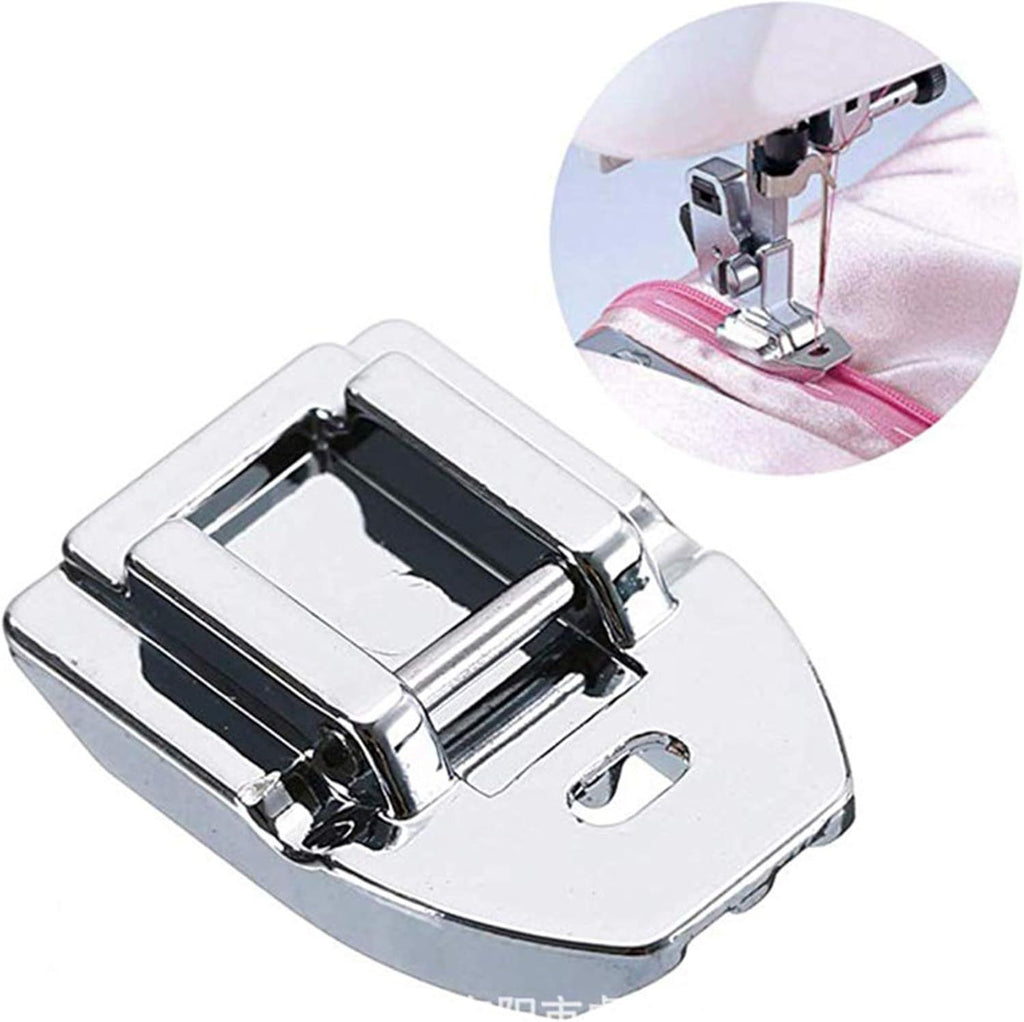 Concealed Invisible Zipper Foot Fits All Low Shank Snap-On Singer Brother Babylock Euro-Pro Janome Kenmore White Juki New Home Simplicity Elna Etc Domestic Sewing Machines