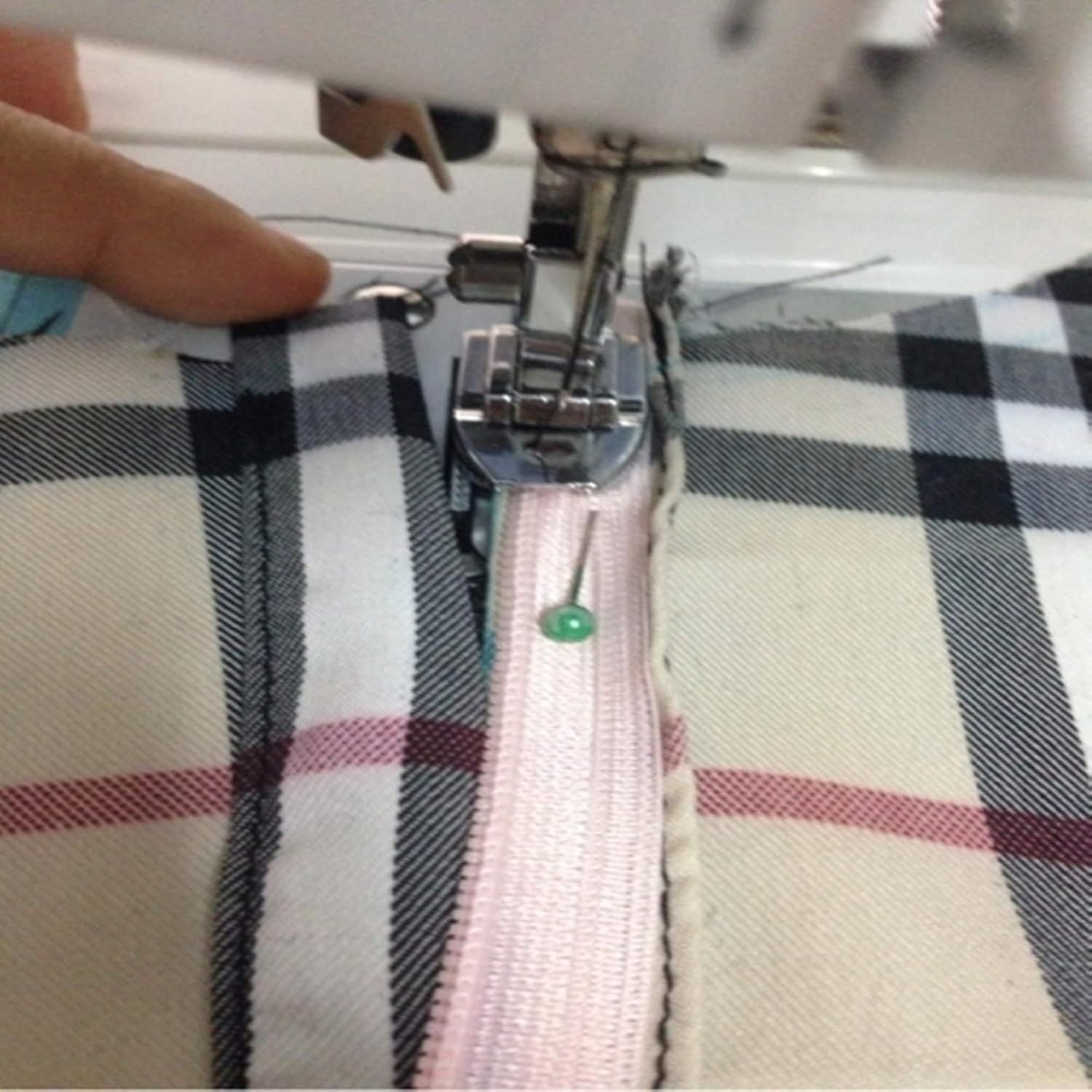 Concealed Invisible Zipper Foot Fits All Low Shank Snap-On Singer Brother Babylock Euro-Pro Janome Kenmore White Juki New Home Simplicity Elna Etc Domestic Sewing Machines