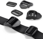 CooBigo 6 Pcs Ladder Slider Buckles+6 Pcs Tri glide Slider for Backpack Strap Clips, Plastic Clips for Straps Adjuster, Backpack Clips for 1 Inch webbing strap.