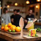 Wooden Citrus Reamer,Handheld Hand Citrus Lemon Juicer,Portable Fruit Squeezer,Kitchen Juicing Tool,Manual Orange Lemon Juice Reamer for Daily Home Bar Cafe Restaurant Use