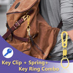 4Pack Small Carabiner Keychain, Spring Keyring Holder Organizer Clips, Metal Snap Hook Clip for Car Key Chain, Keyrings Holder, Purse Hook, Paracord Keychain Lanyard, Men and Women Key Fob (Black)