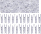 Yansanido 100pcs Mini Clear Plastic Utility Paper Clip, Clothespins Clips, Clothes Line String Clips, mini Clothes Pins for Photo for String Fairy Lights Color Clear(100pcs Clear Plastic Clips)