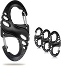 12 Pack 2" Carabiner Clip Plastic S Carabiner Clips Paracord Keychain Hooks for Key Chain Backpacks Bags Zipper Clip Accessories