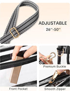 Clear Crossbody Bag Stadium Approved, Clear Purses for Women, Small Stadium Bag for Events Concerts Sports Fans