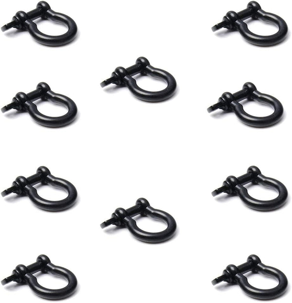 CooBigo Metal Silver Bow Shackle for Emergency Survival Paracord Bracelet Parachute