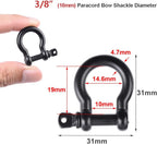 CooBigo Metal Silver Bow Shackle for Emergency Survival Paracord Bracelet Parachute