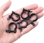 CooBigo Metal Silver Bow Shackle for Emergency Survival Paracord Bracelet Parachute