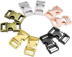 CooBigo 10 Pack 3/8" Metal Side Release Buckles for Paracord Bracelets (Mix) FLQ100(Mix-s)