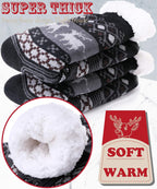 Mens Slipper Fuzzy Socks Fluffy Winter Cabin Cozy Warm Soft Fleece Thick Comfy Gift Socks with Grips