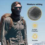 Neck Gaiter Face Cover Scarf, Neck Warmer Breathable Sun & Wind-proof for Skiing Fishing Hiking Cycling