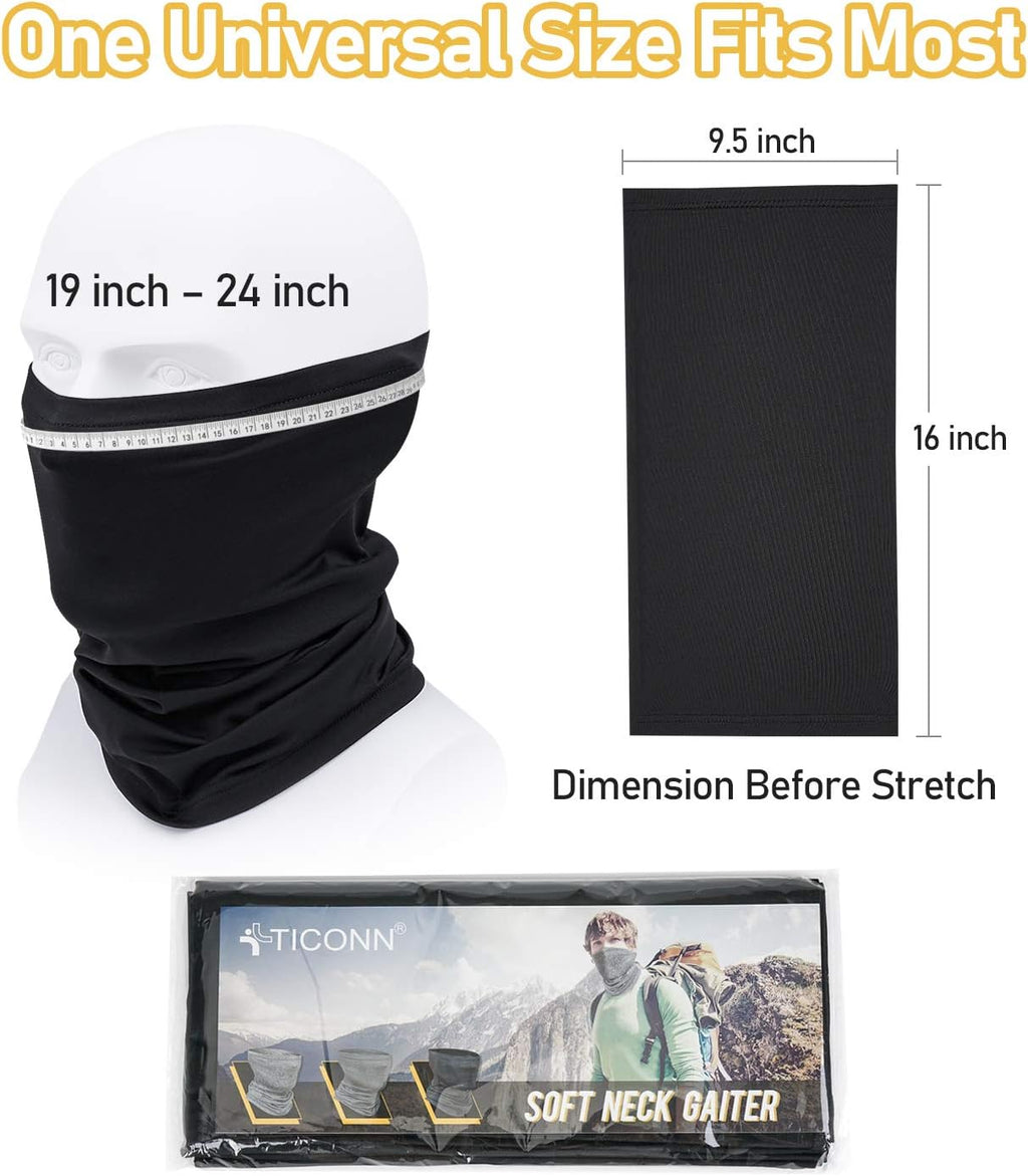 Neck Gaiter Face Cover Scarf, Neck Warmer Breathable Sun & Wind-proof for Skiing Fishing Hiking Cycling