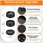 Furniture Risers Bed Risers Heavy Duty 1 inch, 2 inch, 3 inch, 4 inch Round Adjtable Bed Lifts Riser for Desk Legs Table Couch Sofa Chair Refrigerator Washing Machine (1+1 Inch, Black, 4 Pack)