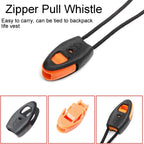 5 Pack Zipper Pull Whistles, Loud Emergency Survival Whistle for Kayak Canoe Fishing Lanyard Zipper Pull Cord Ends Lock Paracord Knife Outdoor Camp Hike Travel Kits