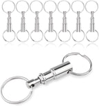 CooBigo 8 Pack Detachable Keychain Quick Release Key Chain, Pull Apart Key Chain for Outdoor Active Backpack Key Holder kits