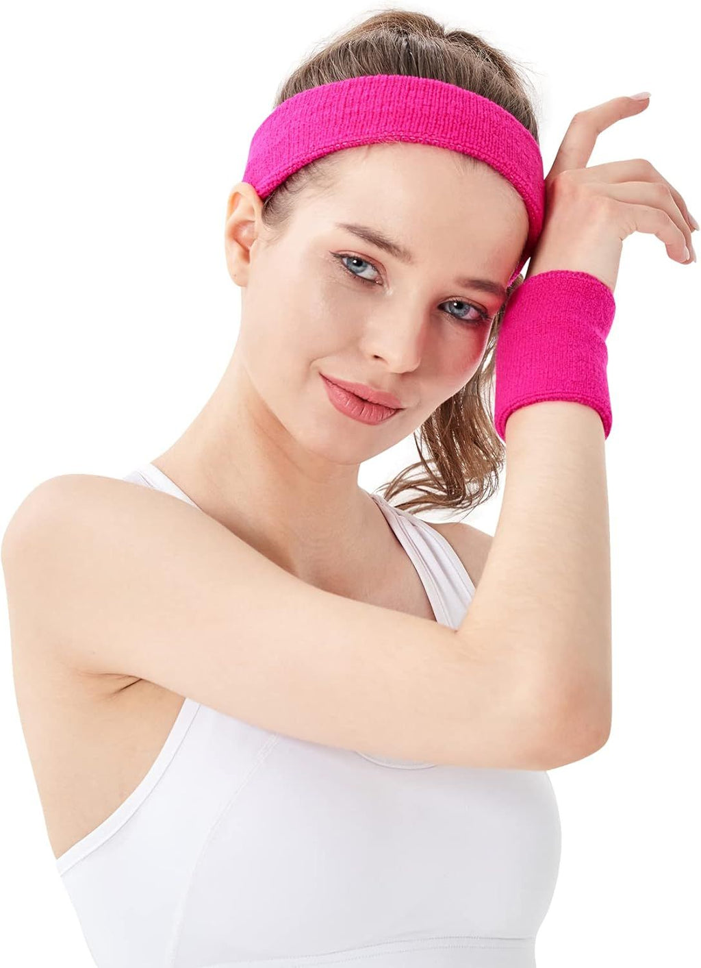 10 Pack Sports Wristband Sweatband Gym Yoga Wrist Support Sweatband Cotton Wrist Wraps