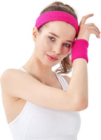 10 Pack Sports Wristband Sweatband Gym Yoga Wrist Support Sweatband Cotton Wrist Wraps