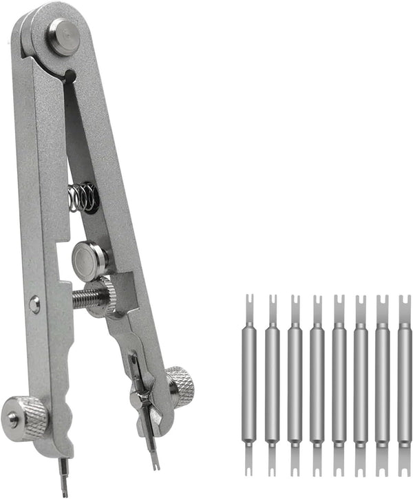 Watch Spring Bar Plier Tool Set Watchband Pliers with 10 Pins,Watch Wrist Ban Repair Remove Tool,Spring Plier Tweezer,Removal Tool for Watch Pin Strap Band Watch Link-Sliver