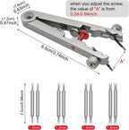 Watch Spring Bar Plier Tool Set Watchband Pliers with 10 Pins,Watch Wrist Ban Repair Remove Tool,Spring Plier Tweezer,Removal Tool for Watch Pin Strap Band Watch Link-Sliver