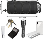 2.5L Bike Handlebar Bag, Waterproof Bicycle Accessories, Bike Frame Front Pouch with Zipper and Shoulder Strap